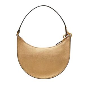 VALENTINO GARAVANI VLOGO SIGNATURE MINI HOBO BAG IN METALLIC GRAINY CALFSKIN