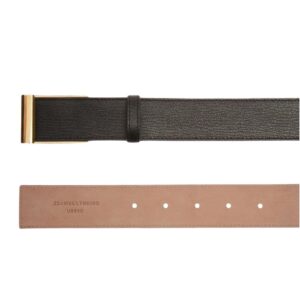 BALLY DRESS BELT IN BLACK LEATHER