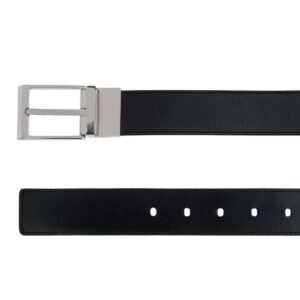 BALLY DRESS BELT IN BLACK LEATHER