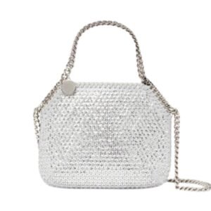 STELLA MCCARTNEY FALABELLA SEQUIN TINY TOTE BAG