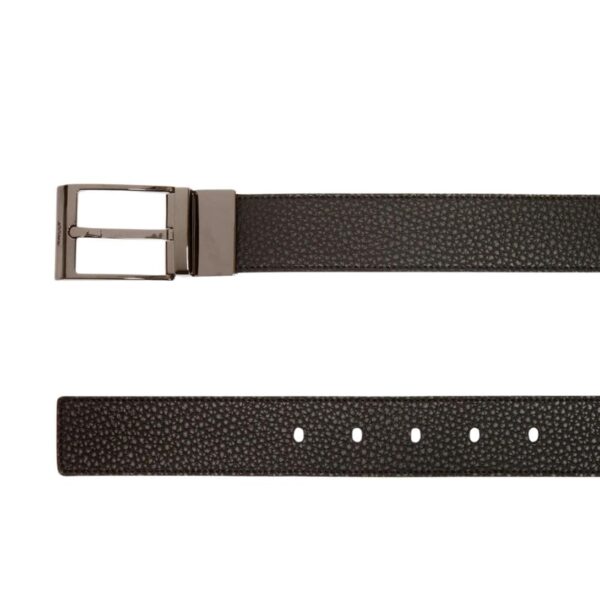 BALLY SHIFFIE 35MM REVERSIBLE AND ADJUSTABLE BELT IN BLACK AND EBONY LEATHER - Image 2