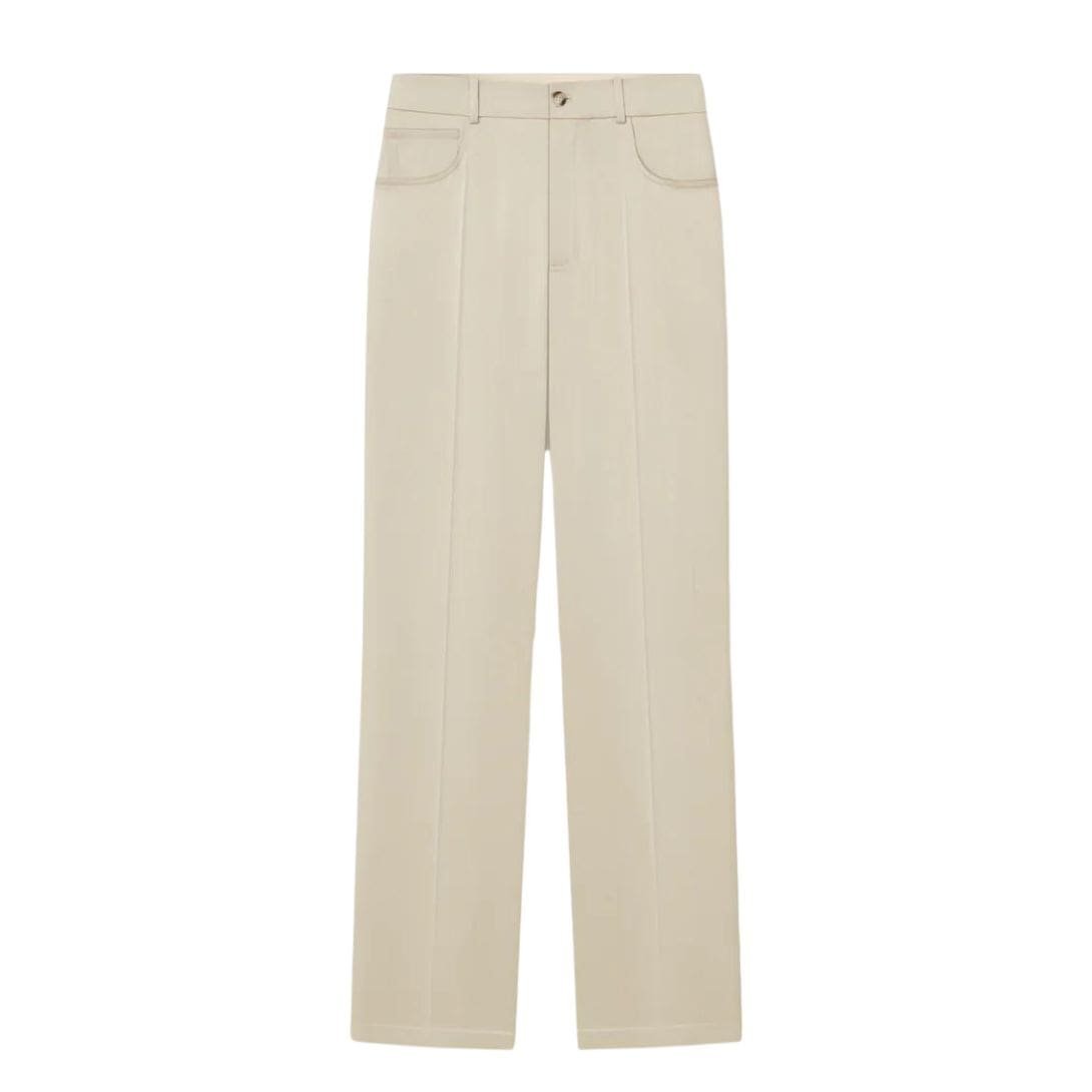 NANUSHKA MACEN SATIN PANTS PORCELAIN