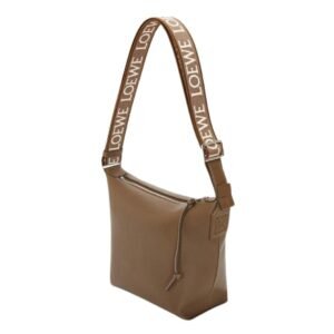 LOEWE SMALL CUBI CROSSBODY BAG IN SUPPLE SMOOTH CALFSKIN AND JACQUARD