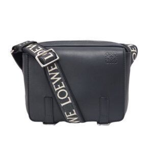 LOEWE XS MILITARY MESSENGER BAG IN SUPPLE SMOOTH CALFSKIN AND JACQUARD