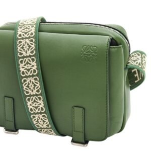 LOEWE XS MILITARY MESSENGER BAG IN SUPPLE SMOOTH CALFSKIN AND JACQUARD