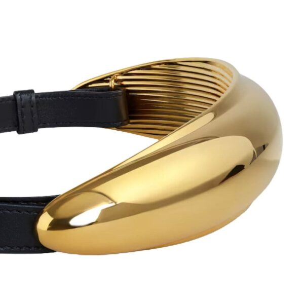 ALAIA BUMPER JEWEL BELT IN BRASS AND LEATHER - Image 3