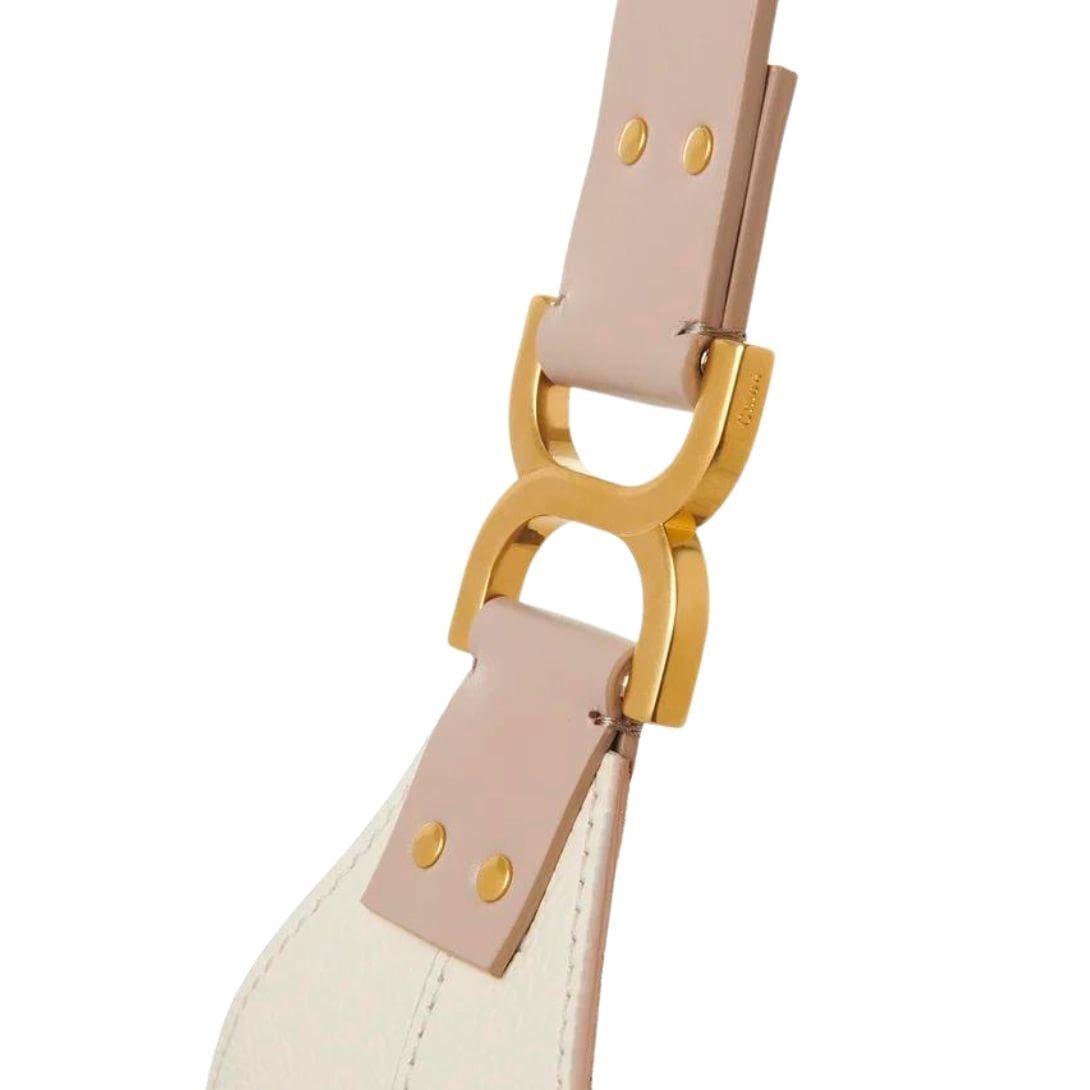 CHLOE SMALL MARCIE HOBO BAG IN GRAINED LEATHER MISTY IVORY - Image 5