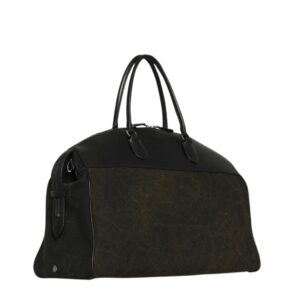 THE ROW GEORGE DUFFLE IN LEATHER AND DENIM