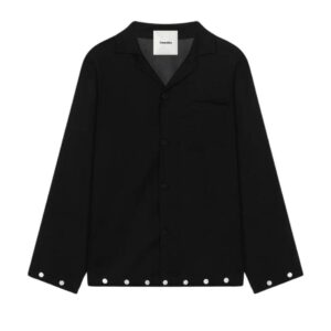 NANUSHKA JELMER STUDDED ORGANZA SHIRT BLACK