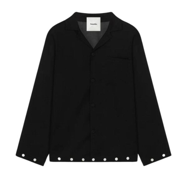 NANUSHKA JELMER STUDDED ORGANZA SHIRT BLACK