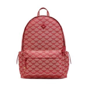 MCM HIMMEL BACKPACK IN LAURETOS JACQUARD RED