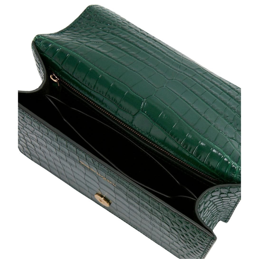 ALEXANDER MCQUEEN WOMANS JEWELLED SATCHEL IN EMERALD - Image 4