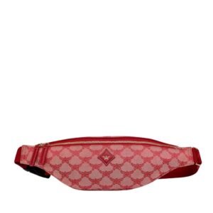 MCM HIMMEL BELT BAG IN LAURETOS JACQUARD RED