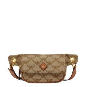 MCM HIMMEL BELT BAG IN LAURETOS JACQUARD BEIGE