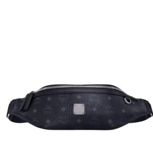 MCM FURSTEN BELT BAG IN VISETOS BLACK