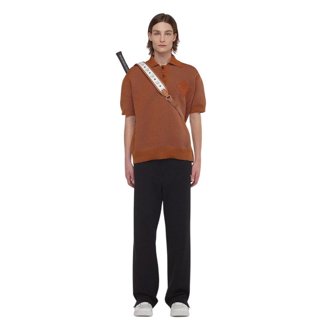 MCM TENNIS RACKET COVER IN MEGA LAUREL VISETOS WHITE - Image 3