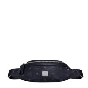 MCM FURSTEN BELT BAG IN VISETOS COGNAC BLACK