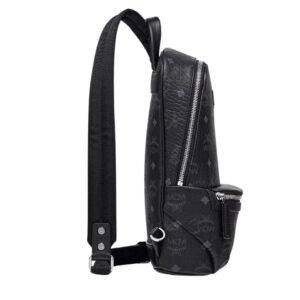 MCM AREN SLING BAG IN VISETOS BLACK