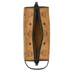 MCM OTTOMAR TOILETRY BAG IN VISETOS COGNAC