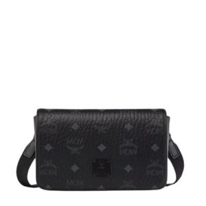 MCM AREN CAMERA BAG IN VISETOS BLACK