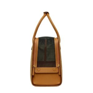 MCM PET CARRIER IN VISETOS COGNAC