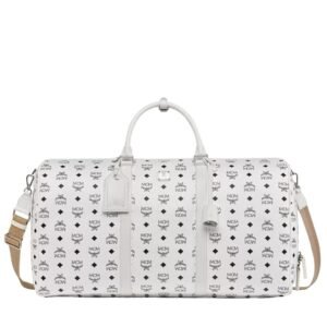 MCM OTTOMAR WEEKENDER BAG IN VISETOS WHITE