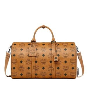 MCM OTTOMAR WEEKENDER BAG IN MAXI VISETOS COGNAC