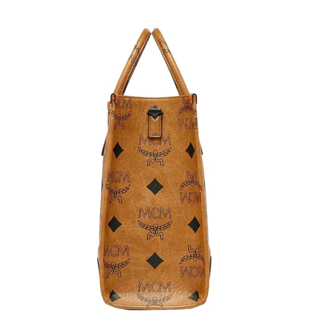 MCM MÜNCHEN TOTE IN MAXI VISETOS COGNAC - Image 2