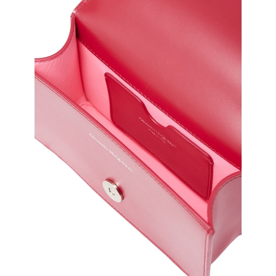 ALEXANDER MCQUEEN WOMANS THE BIKER MINI JEWELLED SATCHEL IN LIPSTICK RED - Image 4