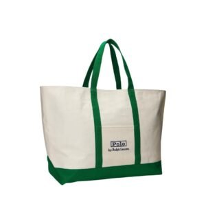RALPH LAUREN LOGO-EMBROIDERED CANVAS TOTE