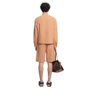 NANUSHKA ABBAS WASHED-CALICO SHIRT BROWN