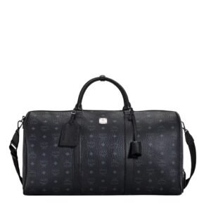 MCM OTTOMAR WEEKENDER BAG IN VISETOS BLACK