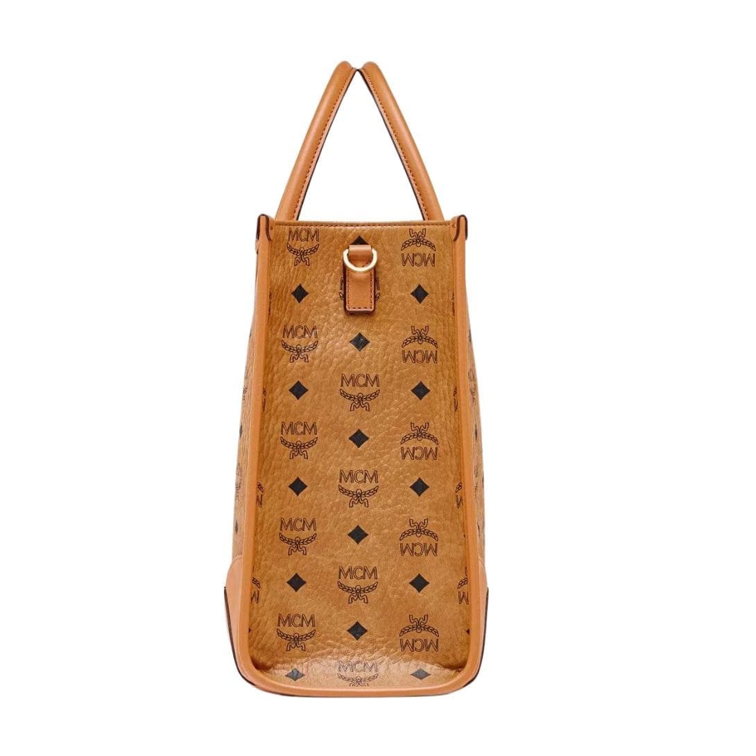 MCM LARGE MÜNCHEN TOTE IN VISETOS COGNAC - Image 2