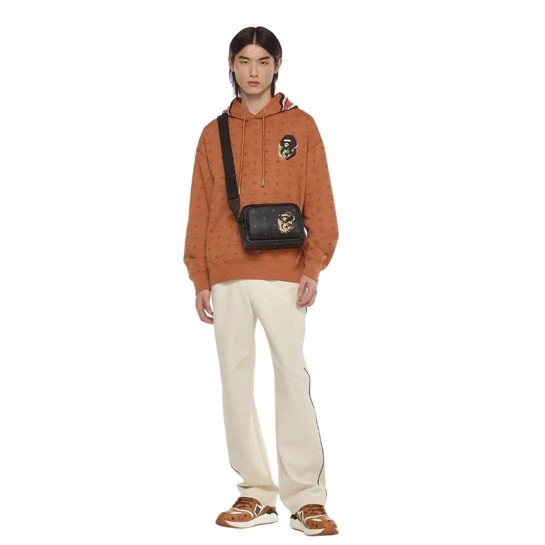 MCM SMALL X BAPE AREN CROSSBODY IN VISETOS BLACK - Image 2