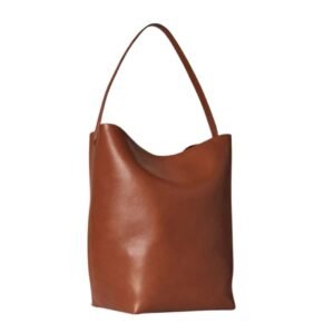 LA GARCONNE THE ROW LARGE N/S PARK TOTE DARK CUIR