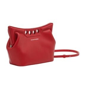 ALEXANDER MCQUEEN WOMENS THE PEAK BAG MINI IN WELSH RED