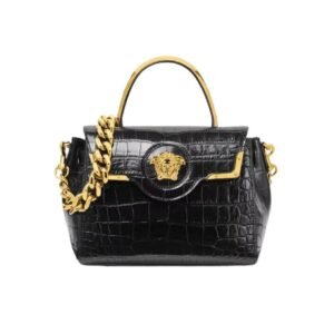 VERSACE CROC-EFFECT MEDUSA ’95 CROSSBODY BAG