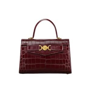 VERSACE CROC-EFFECT MEDUSA ’95 HANDBAG