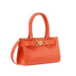 VERSACE CROC-EFFECT MEDUSA ’95 SMALL TOTE BAG