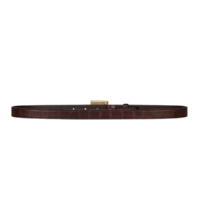 GIVENCHY 4G  BELT IN CROCODILE EFFECT LEATHER WALNUT BROWN