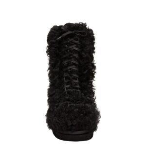 MAGDA BUTRYM SHEARLING COMBAT BOOTS IN BLACK