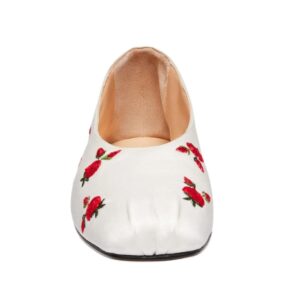 MAGDA BUTRYM SATIN BALLET FLATS IN CREAM