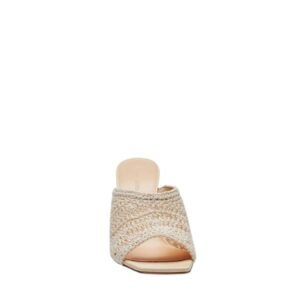 MAGDA BUTRYM CROCHET MULE HEELS IN CREAM