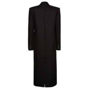 MAGDA BUTRYM LONG CLASSIC WOOL COAT IN BLACK