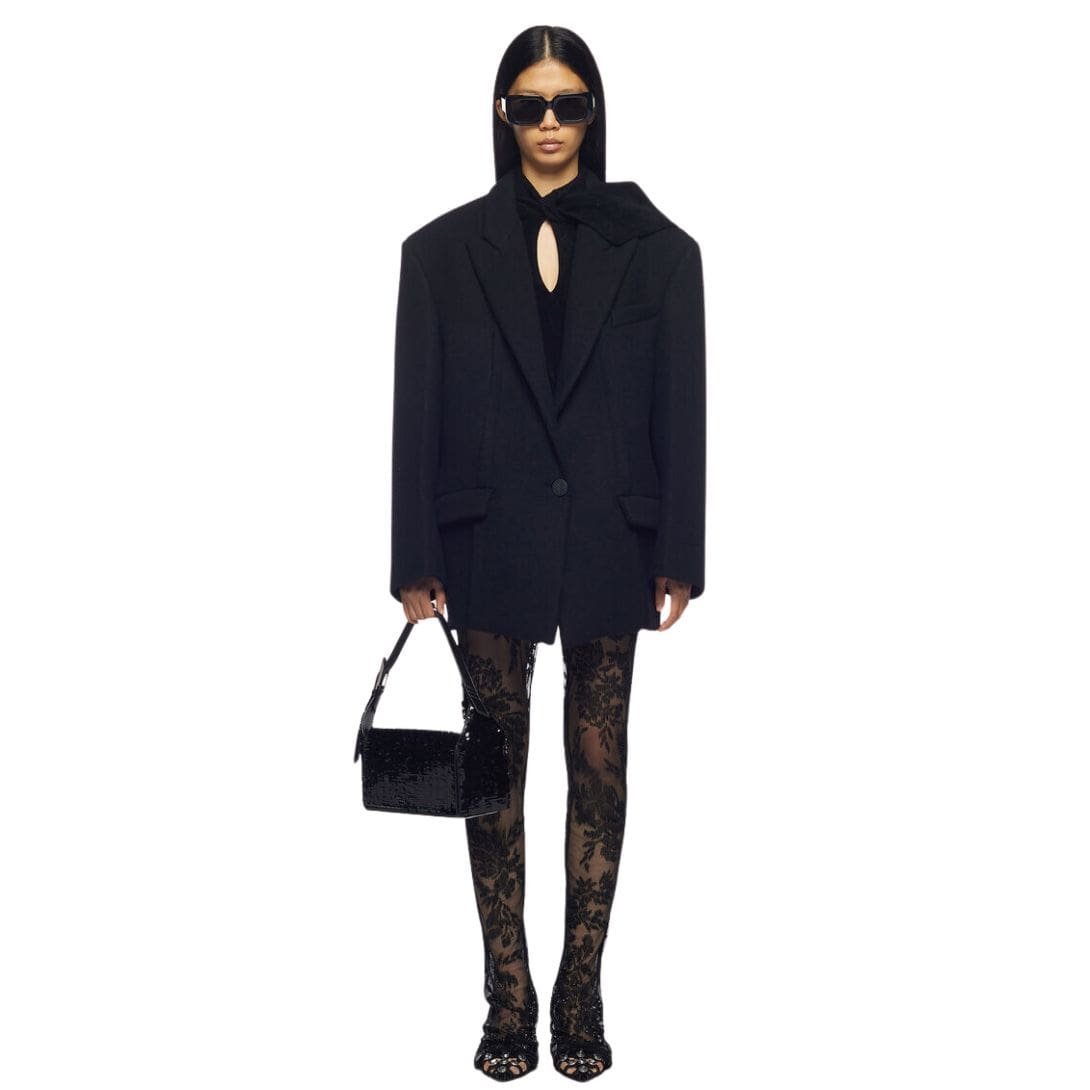 THE ATTICO GLEN BLACK SHORT COAT - Image 3