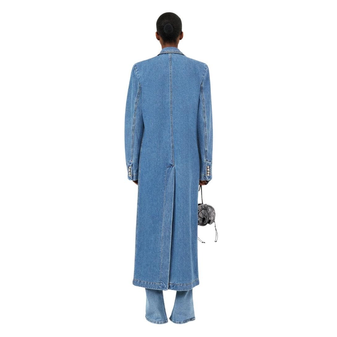 MAGDA BUTRYM BUTTON DOWN DENIM COAT IN BLUE - Image 3