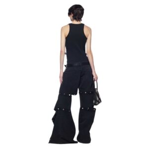 THE ATTICO BLACK LONG PANTS