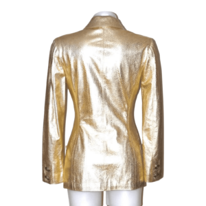 Gold Leather Coat Women