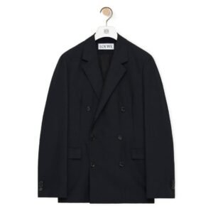 LOEWE DOUBLE BREASTED JACKET IN WOOL AND MOHAIR