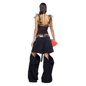 THE ATTICO ASHTON BLACK LONG PANTS